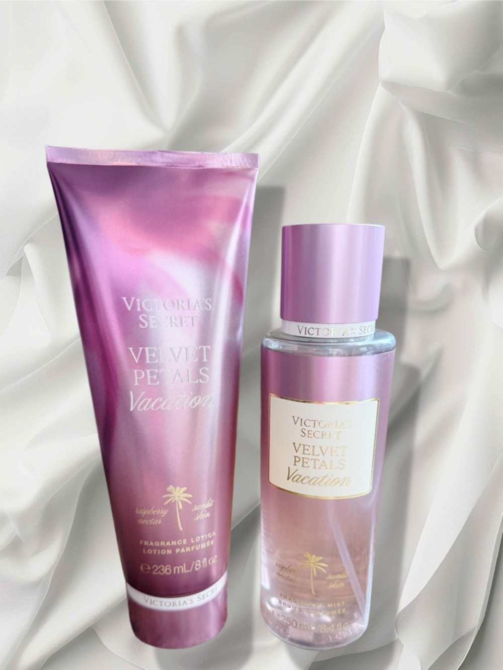 NEW- Victoria's Secret Velvet Petals Vacation Fragrance Lotion & Mist